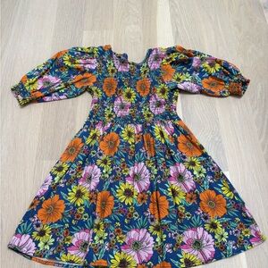 Rebels Floral Kids Dress, 7Y